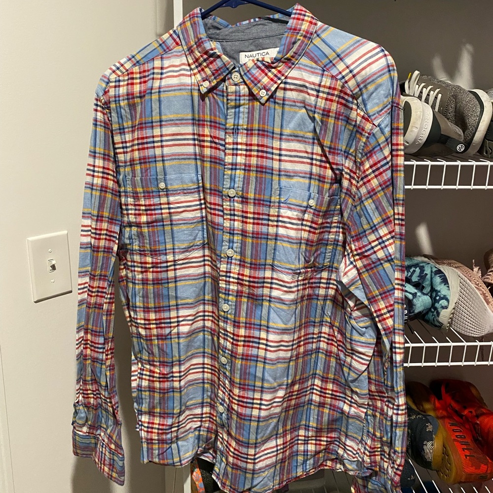Nautica plaid button down